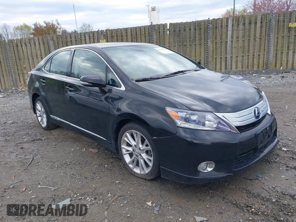 2010 Lexus HS with VIN JTHBB1BA2A2009222, listed as a IAAI auction lot 42030728 with 104,048 mi miles. Bid and sale history available at carsss.com. Image 1.