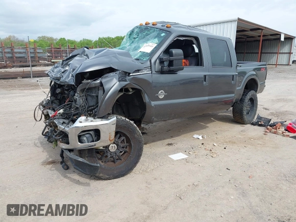 2015 Ford Super Duty F-250 SRW Lariat with VIN 1FT7W2BT4FED12351, listed as a IAAI auction lot 41944143 with 1 mi miles. Bid and sale history available at carsss.com. Image 2.