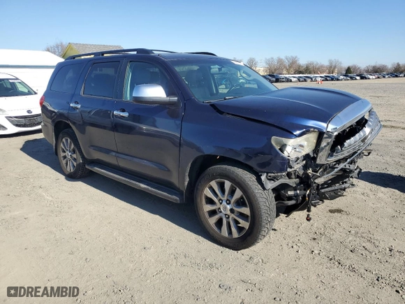 2008 Toyota Sequoia Ltd with VIN 5TDZY68A18S009735, listed as a Copart auction lot 89323715 with 185,427 mi miles and Salvage Title. Bid and sale history available at carsss.com. Image 4.
