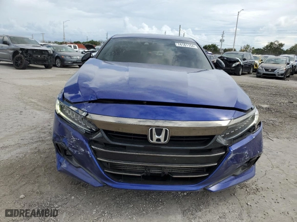 2022 Honda Accord Sedan Sport SE with VIN 1HGCV1F46NA091180, listed as a Copart auction lot 74181154 with 36,874 mi miles and Non Repairable. Bid and sale history available at carsss.com. Image 5.