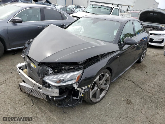2021 Audi A4 Sedan S line Premium Plus with VIN WAUEAAF4XMA085770, listed as a Copart auction lot 44692993 with 0 mi miles. Bid and sale history available at carsss.com. Image 1.