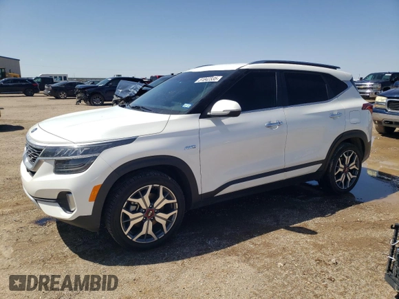 2021 Kia Seltos SX with VIN KNDETCA25M7139553, listed as a Copart auction lot 51842335 with 68,852 mi miles and Clean title. Bid and sale history available at DreamBid. Image 1.
