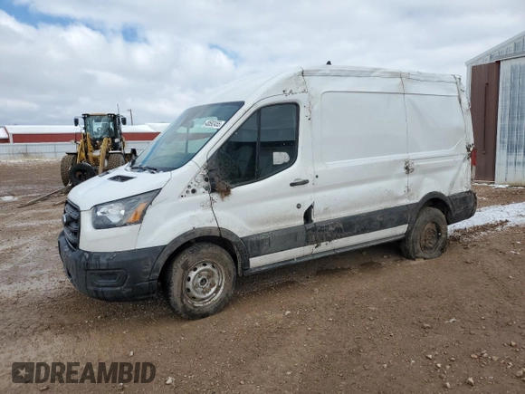 2020 Ford Transit Cargo with VIN 1FTBR1C87LKB49603, listed as a Copart auction lot 48592455 with 174,558 mi miles and Salvage Title. Bid and sale history available at DreamBid. Image 1.