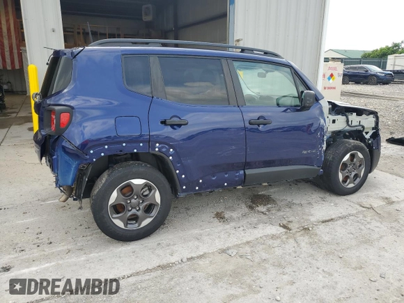2017 Jeep Renegade Sport z VIN ZACCJAABXHPE66802, wystawiony jako Copart lot #60054025 z przebiegiem 70 039 mil mil oraz Szkoda całkowita • Salvage title. Historia ofert i sprzedaży dostępna na DreamBid. Obrazek 3.