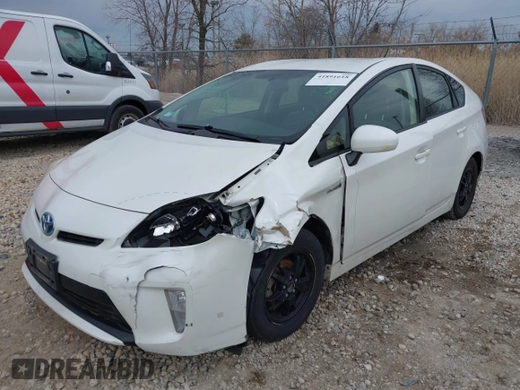 2012 Toyota Prius One with VIN JTDKN3DU6C5398119, listed as a IAAI auction lot 41891618 with 215,294 mi miles. Bid and sale history available at carsss.com. Image 19.