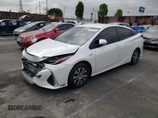 2021 Toyota Prius LE with VIN JTDKAMFP4M3192707, listed as a Copart auction lot 55993185 with 44,909 mi miles and Salvage Title. Bid and sale history available at DreamBid. Image 1.