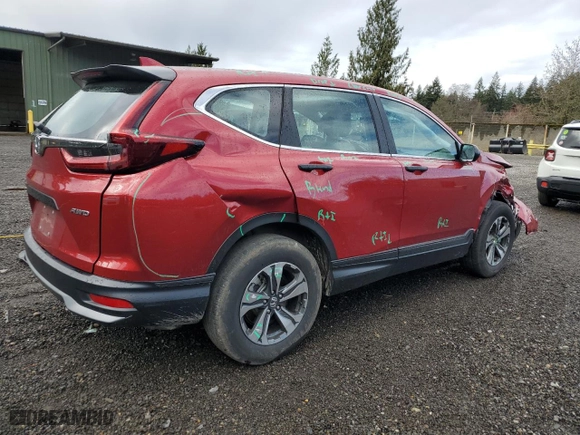 2021 Honda CR-V LX with VIN 2HKRW2H2XMH632827, listed as a Copart auction lot 50995455 with 26,152 mi miles and Salvage Title. Bid and sale history available at carsss.com. Image 3.