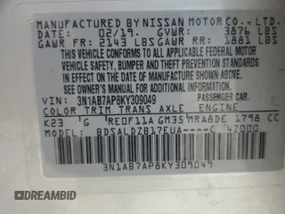 2019 Nissan Sentra S z VIN 3N1AB7AP8KY309049, wystawiony jako Copart lot #56308045 z przebiegiem 143 815 mil mil oraz Szkoda całkowita • Salvage title. Historia ofert i sprzedaży dostępna na DreamBid. Obrazek 13.
