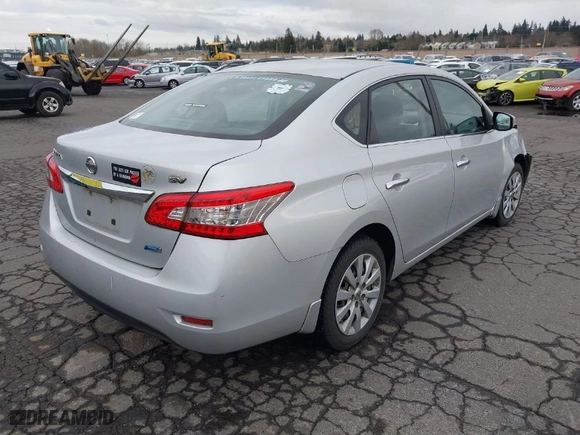 2014 Nissan Sentra S with VIN 3N1AB7AP3EL671047, listed as a IAAI auction lot 41444515 with 165,325 mi miles. Bid and sale history available at carsss.com. Image 4.
