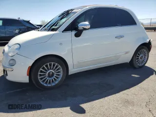 2012 FIAT 500 Lounge z VIN 3C3CFFERXCT370485, wystawiony jako Copart lot #57119785 z przebiegiem 108 721 mil mil oraz Szkody całkowita. Historia ofert i sprzedaży dostępna na DreamBid. Obrazek 1.