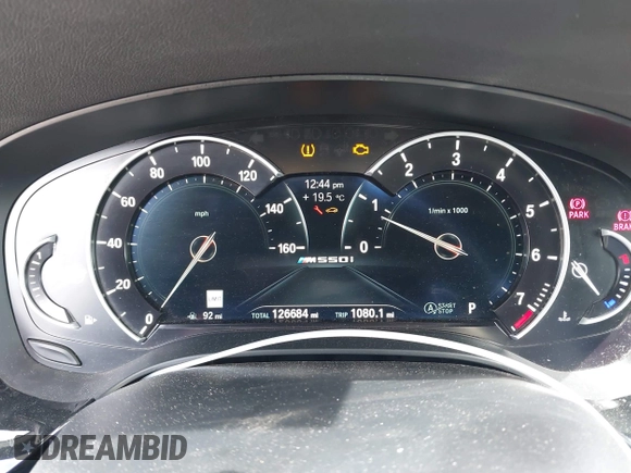 2018 BMW 5 Series M550i xDrive with VIN WBAJB9C59JB049436, listed as a IAAI auction lot 42126762 with 126,684 mi miles and . Bid and sale history available at DreamBid. Image 7.