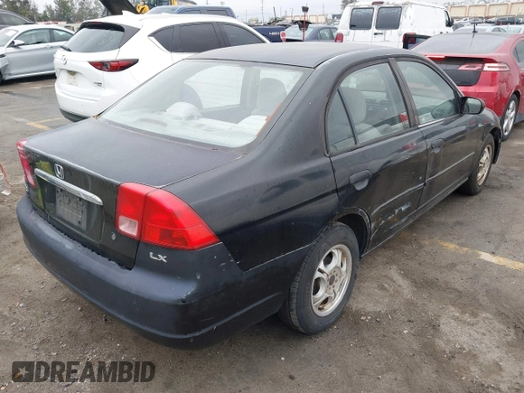 2001 Honda Civic LX with VIN JHMES16571S010117, listed as a IAAI auction lot 42207199 with 194,825 mi miles and . Bid and sale history available at DreamBid. Image 4.
