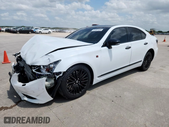 2015 Lexus LS 460 z VIN JTHCL5EF5F5023802, wystawiony jako Copart lot #61601925 z przebiegiem 110 064 mil mil oraz Szkoda całkowita • Salvage title. Historia ofert i sprzedaży dostępna na DreamBid. Obrazek 1.