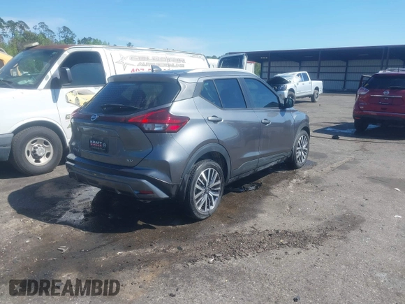 2021 Nissan Kicks SV with VIN 3N1CP5CV8ML527762, listed as a IAAI auction lot 41888315 with 39,724 mi miles. Bid and sale history available at carsss.com. Image 4.
