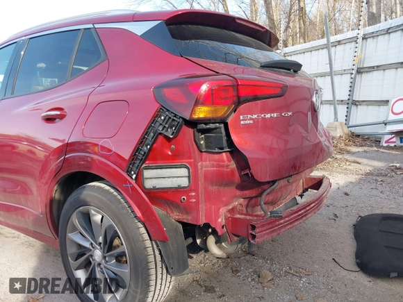 2021 Buick Encore GX Essence with VIN KL4MMGSL3MB146449, listed as a IAAI auction lot 41756910 with 77,604 mi miles and . Bid and sale history available at DreamBid. Image 6.