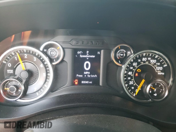 2022 Ram 2500 Tradesman with VIN 3C6UR4HJ0NG138627, listed as a Copart auction lot 76863234 with 80,040 mi miles and Salvage title. Bid and sale history available at DreamBid. Image 9.