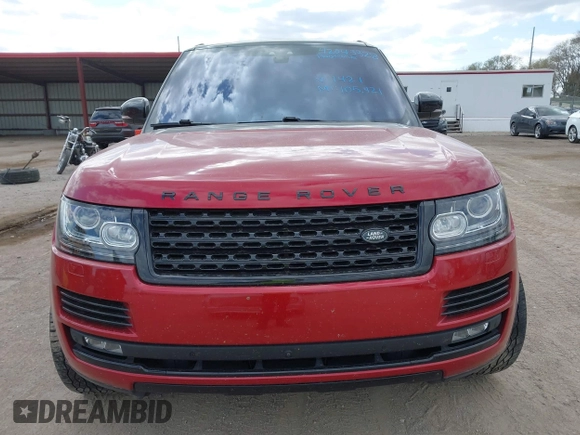 2017 Land Rover Range Rover with VIN SALGS2FE3HA331421, listed as a IAAI auction lot 42043328 with 105,421 mi miles and . Bid and sale history available at DreamBid. Image 13.