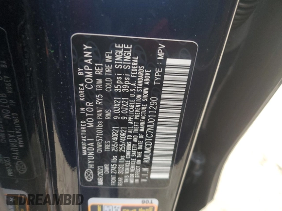 2022 Genesis GV70 Sport z VIN KMUMCDTC7NU011290, wystawiony jako Copart lot #84475294 z przebiegiem 42 502 mil mil oraz Szkoda całkowita • Salvage title. Historia ofert i sprzedaży dostępna na DreamBid. Obrazek 15.