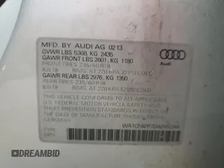 2013 Audi Q5 Premium with VIN WA1CFAFP7DA065248, listed as a Copart auction lot 86197744 with 200,492 mi miles and Salvage Title. Bid and sale history available at carsss.com. Image 13.