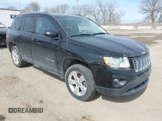2012 Jeep Compass Latitude with VIN 1C4NJDEB9CD650835, listed as a IAAI auction lot 41751411 with 133,944 mi miles. Bid and sale history available at carsss.com. Image 1.