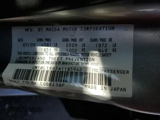 2010 Mazda 3 S Sport with VIN JM1BL1S65A1185942, listed as a Copart auction lot 44986895 with 159,629 mi miles and Salvage Title. Bid and sale history available at DreamBid. Image 12.