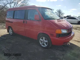 2001 Volkswagen EuroVan MV with VIN WV2NB47051H127991, listed as a Copart auction lot 45369215 with 72,763 mi miles and Salvage Title. Bid and sale history available at DreamBid. Image 4.