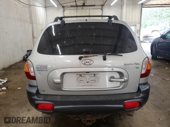 2004 Hyundai Santa Fe GLS with VIN KM8SC13D14U580633, listed as a Copart auction lot 61255995 with 207,212 mi miles and Clean title. Bid and sale history available at DreamBid. Image 6.
