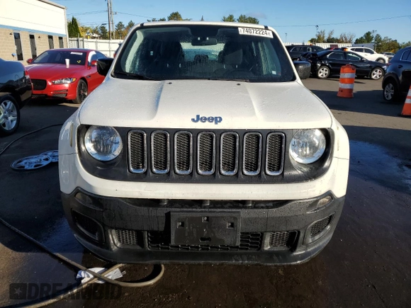 2018 Jeep Renegade Sport with VIN ZACCJBAH0JPJ05799, listed as a Copart auction lot 74072224 with 64,297 mi miles and Salvage title. Bid and sale history available at DreamBid. Image 5.
