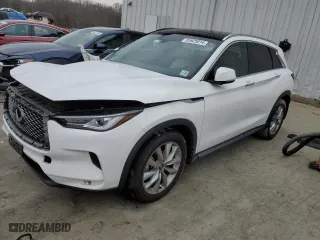 2022 Infiniti QX50 LUXE with VIN 3PCAJ5BB1NF109413, listed as a Copart auction lot 85925014 with 26,324 mi miles and Salvage Title. Bid and sale history available at carsss.com. Image 1.