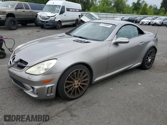2006 Mercedes-Benz SLK-Class 5.5L AMG with VIN WDBWK73F86F101112, listed as a Copart auction lot 67330604 with 78,640 mi miles and Salvage Title. Bid and sale history available at carsss.com. Image 1.