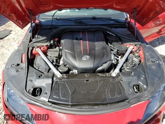 2021 Toyota Supra 3.0 with VIN WZ1DB0C0XMW044230, listed as a Copart auction lot 53186205 with Not provided miles and Salvage title. Bid and sale history available at DreamBid. Image 12.