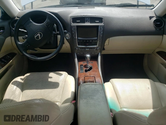 2010 Lexus IS 250 z VIN JTHBF5C24A5123479, wystawiony jako Copart lot #55631345 z przebiegiem Nie podano mil oraz Szkoda całkowita • Salvage title. Historia ofert i sprzedaży dostępna na DreamBid. Obrazek 8.