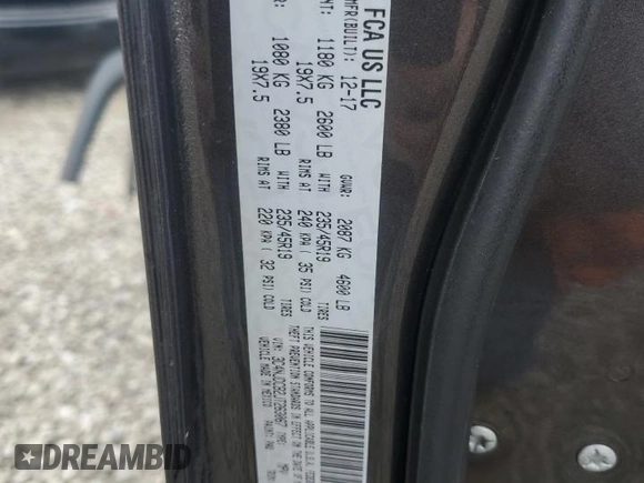 2018 Jeep Compass Limited with VIN 3C4NJDCB2JT263067, listed as a Copart auction lot 52626665 with 51,567 mi miles and Salvage Title. Bid and sale history available at DreamBid. Image 15.