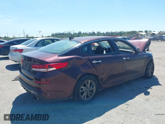 2019 Kia Optima LX with VIN 5XXGT4L34KG323567, listed as a IAAI auction lot 41770143 with 67,910 mi miles. Bid and sale history available at carsss.com. Image 4.