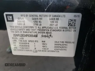 2015 Chevrolet Equinox LT with VIN 2GNFLGE34F6366483, listed as a Copart auction lot 44023075 with 85,284 mi miles and Salvage Title. Bid and sale history available at carsss.com. Image 13.