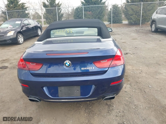 2017 BMW 6 Series 650i with VIN WBA6F5C55HD996913, listed as a IAAI auction lot 41876133 with 42,338 mi miles. Bid and sale history available at carsss.com. Image 16.