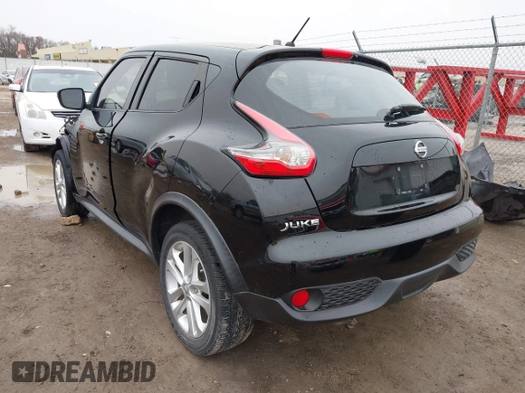 2015 Nissan Juke S with VIN JN8AF5MRXFT504124, listed as a IAAI auction lot 41711672 with 75,850 mi miles and . Bid and sale history available at DreamBid. Image 3.