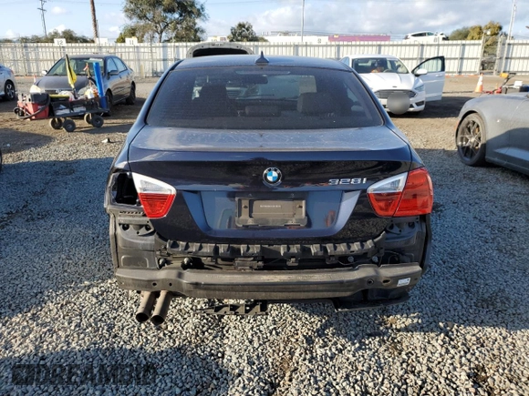 2007 BMW 3 Series 328i with VIN WBAVC53597FZ76428, listed as a Copart auction lot 47810725 with 138,250 mi miles and Salvage Title. Bid and sale history available at carsss.com. Image 6.