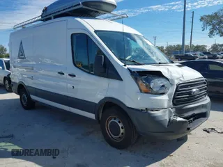 2018 Ford Transit with VIN 1FTYE2CM4JKA15802, listed as a IAAI auction lot 41413662 with 183,337 mi miles. Bid and sale history available at carsss.com. Image 1.