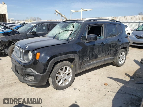 2017 Jeep Renegade Latitude with VIN ZACCJABB4HPG65746, listed as a Copart auction lot 48880755 with 98,630 mi miles and Salvage Title. Bid and sale history available at carsss.com. Image 1.