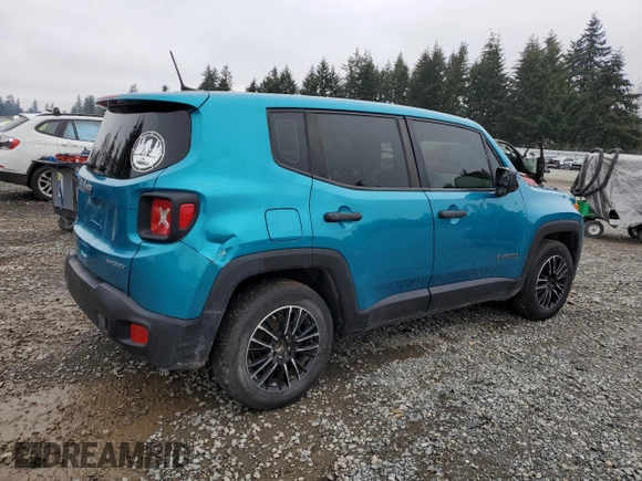 2020 Jeep Renegade Sport with VIN ZACNJAAB1LPM01724, listed as a Copart auction lot 50780035 with 102,140 mi miles and Clean Title. Bid and sale history available at carsss.com. Image 3.