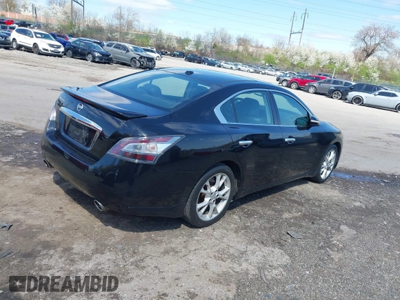 2012 Nissan Maxima SV with VIN 1N4AA5AP1CC834930, listed as a IAAI auction lot 41932919 with Not provided miles and . Bid and sale history available at DreamBid. Image 4.