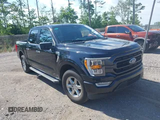 2023 Ford F-150 XL with VIN 1FTEW1C54PFB84125, listed as a IAAI auction lot 42045019 with 43,376 mi miles. Bid and sale history available at carsss.com. Image 1.