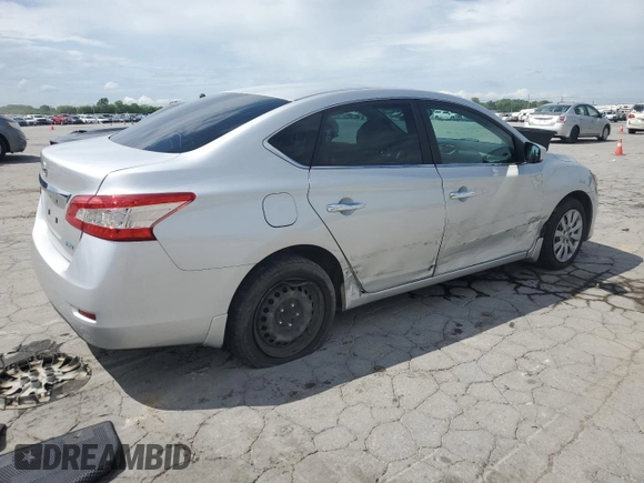 2014 Nissan Sentra S with VIN 3N1AB7AP2EL696554, listed as a Copart auction lot 54410195 with 93,406 mi miles and Salvage Title. Bid and sale history available at DreamBid. Image 3.