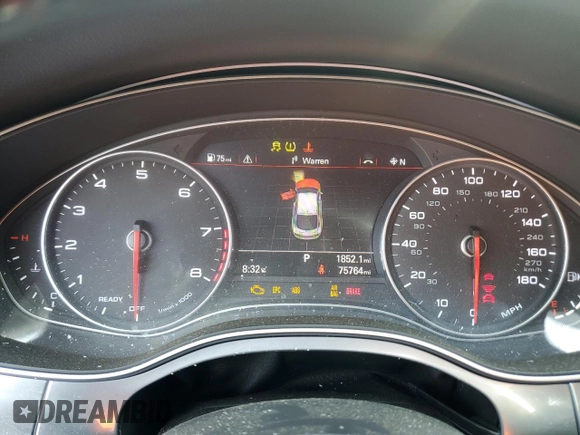 2017 Audi A7 Competition Prestige z VIN WAUW3AFCXHN030885, wystawiony jako Copart lot #58394615 z przebiegiem 75 764 mil mil oraz Szkoda całkowita • Salvage title. Historia ofert i sprzedaży dostępna na DreamBid. Obrazek 9.