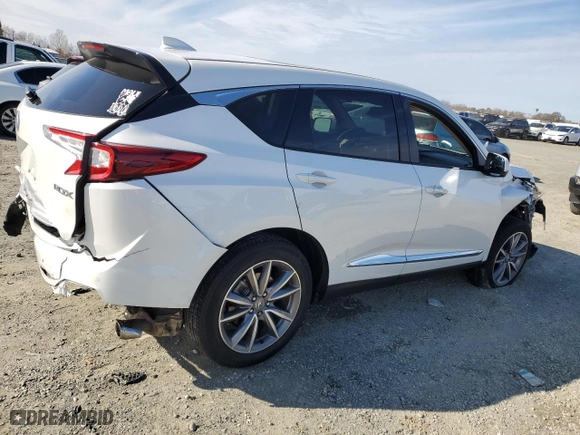 2021 Acura RDX w/Technology Package with VIN 5J8TC1H52ML013932, listed as a Copart auction lot 45125215 with 35,703 mi miles and Salvage Title. Bid and sale history available at carsss.com. Image 3.