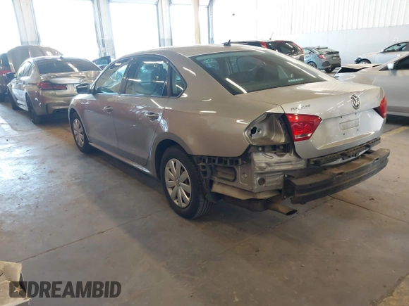 2013 Volkswagen Passat S with VIN 1VWAP7A38DC014523, listed as a IAAI auction lot 42239027 with 116,766 mi miles and . Bid and sale history available at DreamBid. Image 3.