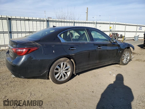 2020 Infiniti Q50 Pure with VIN JN1EV7AR0LM252893, listed as a Copart auction lot 45655065 with 70,771 mi miles and Salvage title. Bid and sale history available at DreamBid. Image 3.