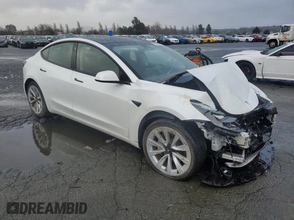 2023 Tesla Model 3 with VIN 5YJ3E1EAXPF544233, listed as a Copart auction lot 44790245 with 32,098 mi miles and Salvage title. Bid and sale history available at DreamBid. Image 4.
