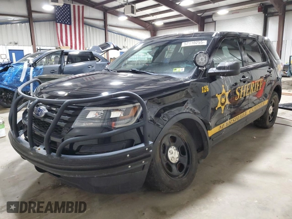 2016 Ford Police Interceptor Utility z VIN 1FM5K8AR7GGB54066, wystawiony jako Copart lot #52110255 z przebiegiem 95 302 mil mil oraz Szkoda całkowita • Salvage title. Historia ofert i sprzedaży dostępna na DreamBid. Obrazek 1.